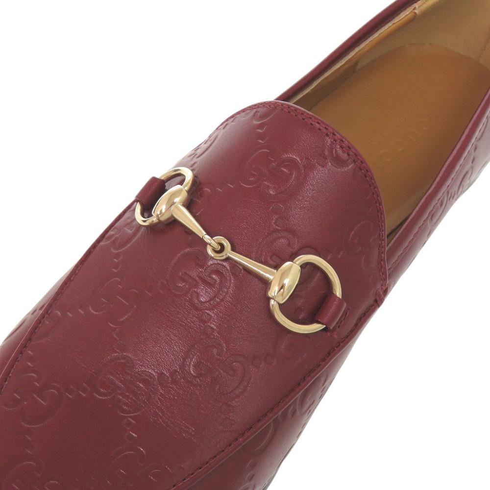 Gebrauchte AUTHENTISCHE GUCCI 786016 Loafer Jordaan Horsbit Guccissima Lederschuhe Bordeaux