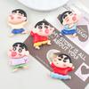 Shin-chan Cartoon Resin Accessories: DIY Magnets, Stickers & Clips for Refrigerator, Water Cups & Stationery