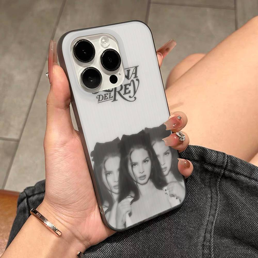 Singer Lana Del Rey Corrugated Pattern For IPhone 17 16 15 14 13 12 11 16 Pro Max Plus Pro Non-slip Phone Cover
