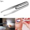2pcs Led Eyebrow Tweezers Stainless Steel Face Eyebrow Design Eyelashes Remover Tools Light Eyelash Tweezers Beauty Makeup