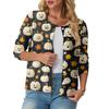 Women's Fashionable, Casual, Comfortable Halloween Print Cardigan Jacket