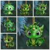 Vánoční stromeček s drakem Fly Dragon Baby Přívěsek s drakem Green Dragon Dragon Baby Keychain Girl dárek