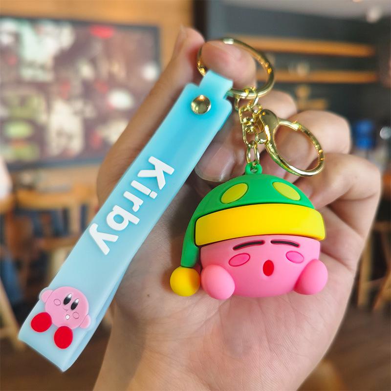 

Cartoon Pink Kirby Doll Cute Girly Heart Backpack Keychain Couple Backpack Keychain Cute Personalized Gifts Y2k Fashion