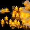24pcs/box Soft Warm Light Electronic Candle Transparent Rhombus Crystal Tea Light  Confession Scenes