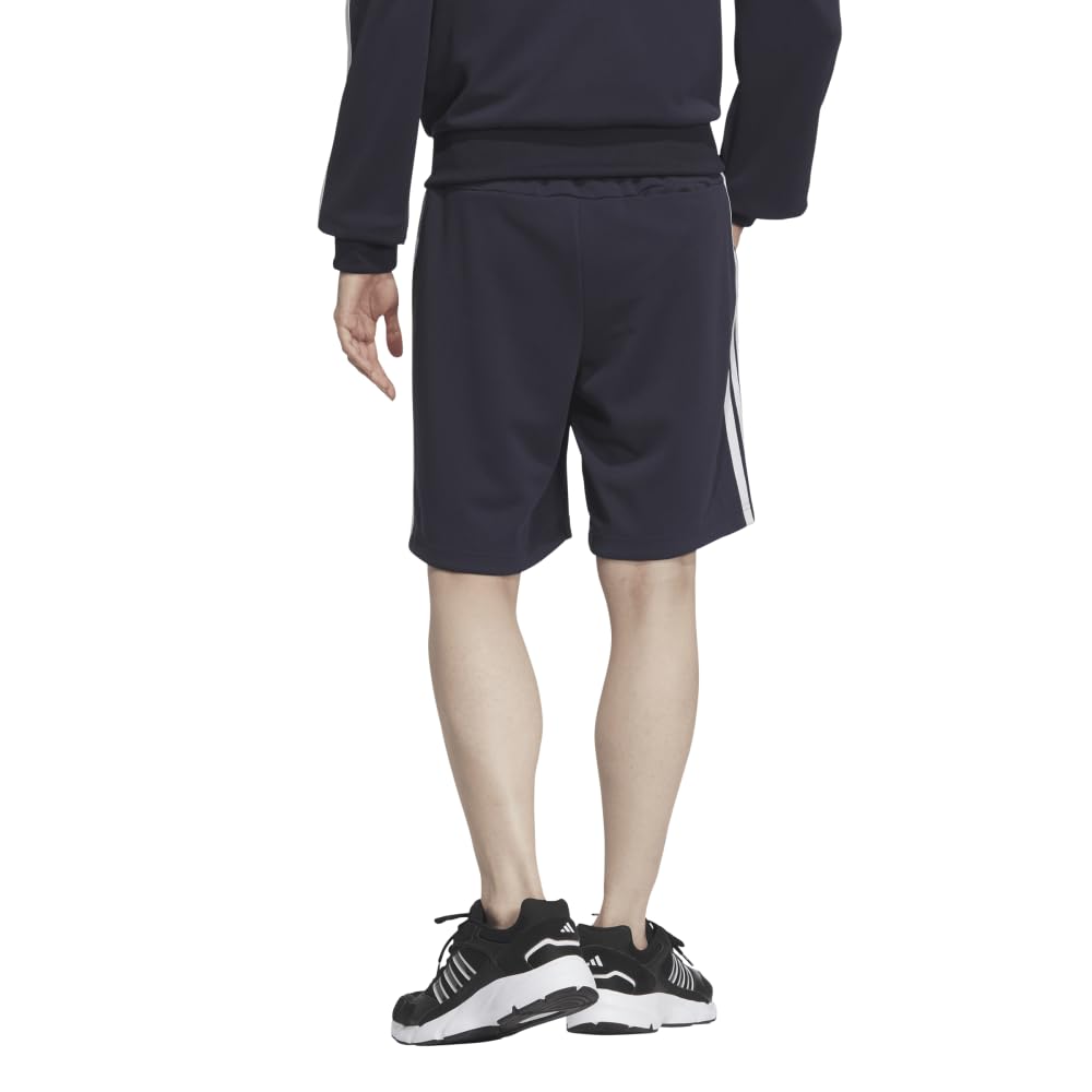 Adidas JZR04 Regular Fit Double Knit Shorts in Legend Men's 3-Stripes Ink/White (JV6993)