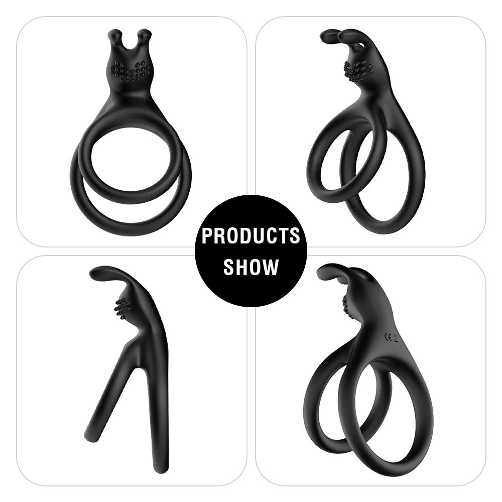New Silicone Penis Rings Cock Ring Clitoral Stimulation Delay Ejaculation Male Masturbator Sex Toys For Couple Adult Sex