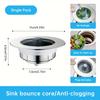Musurjoy Brass Kitchen Sink Strainer and Drain Stopper, Anti Clogging Bounce Core with Extra Filter Basket.