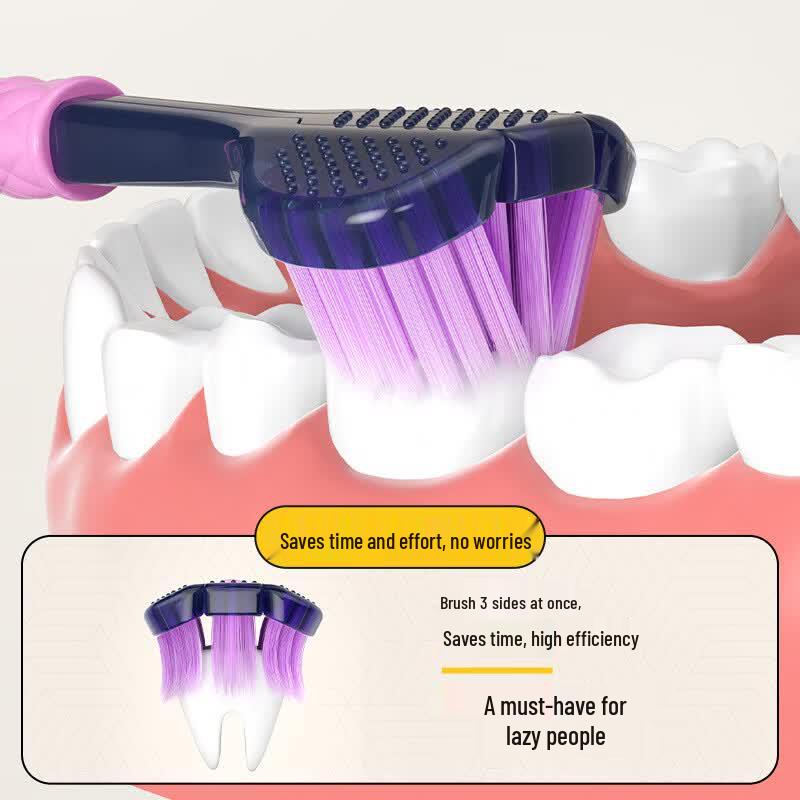 RAOYI Three-Sided Adult Toothbrush