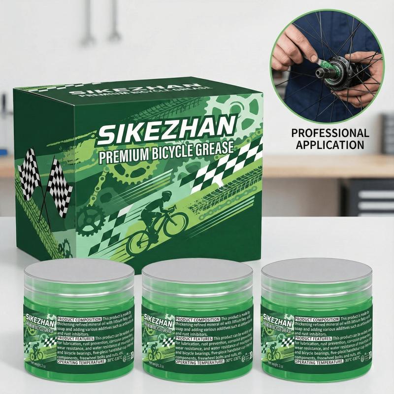 Premium Bicycle Bearing Grease - Waterproof Green Lube for Hubs, BB, Headsets. Synthetic Maintenance for Shimano SRAM MTB Road