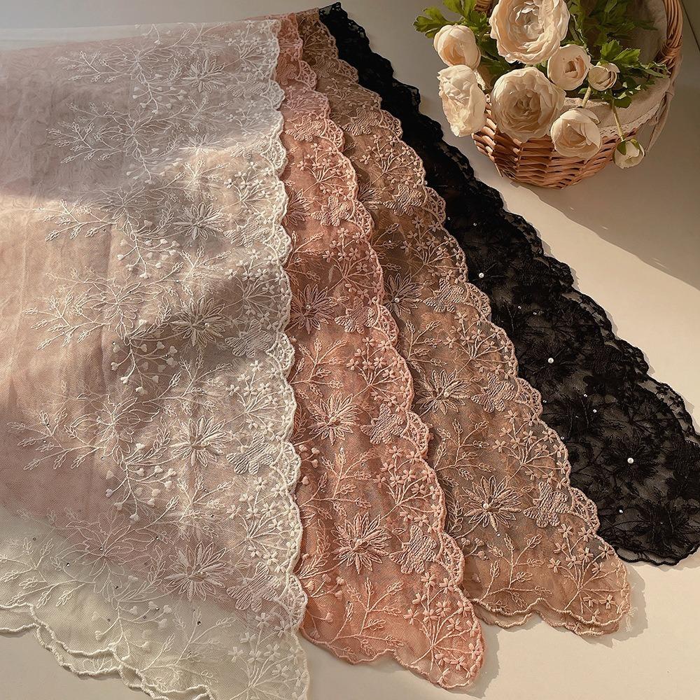 Retro Sunscreen Shawl Elegant Female Headscarf Versatile Women's Lace Scarf for Women