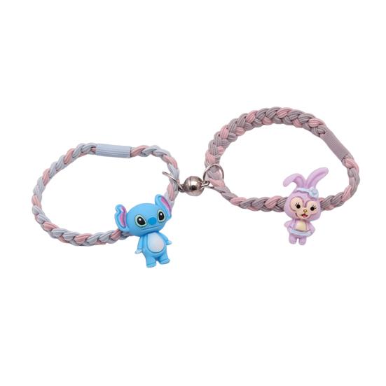 

1 пара веревка для волос мультяшная кукла кулон плетение магнит присоски резинки для волос лучший друг высокий C