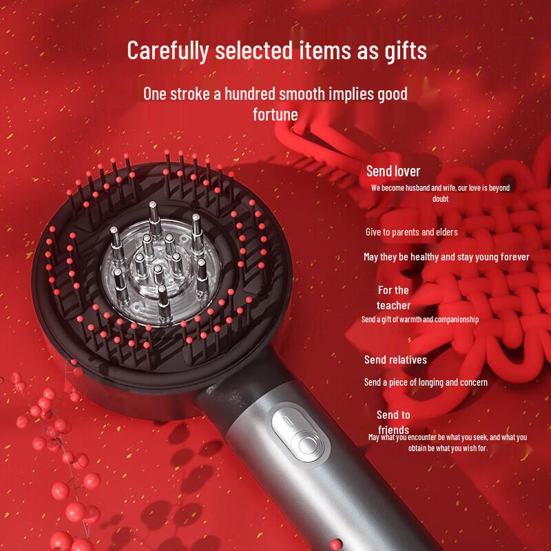 Pangao Smart Electric Scalp Massager & Red Light Hair Growth Comb