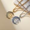 Teamer Crescent Witch Knot Charms Pendant Necklace For Woman Man Vintage Viking Celtics Jewelry Valentine Gift  New In