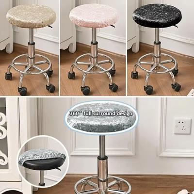 Slipcover Round Stool Covers Washable Chair Cover Durable Bar Stool Covers  for Bar Swivel Chair