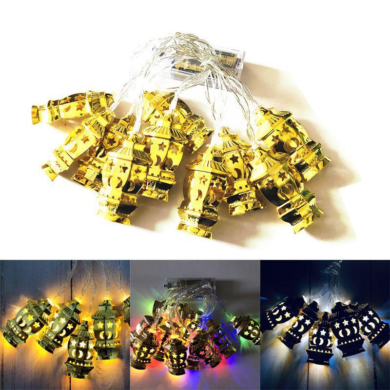 Eid Ramadan Mubarak Lantern Led Fairy String Light Moon Star Islam Decor Muslim