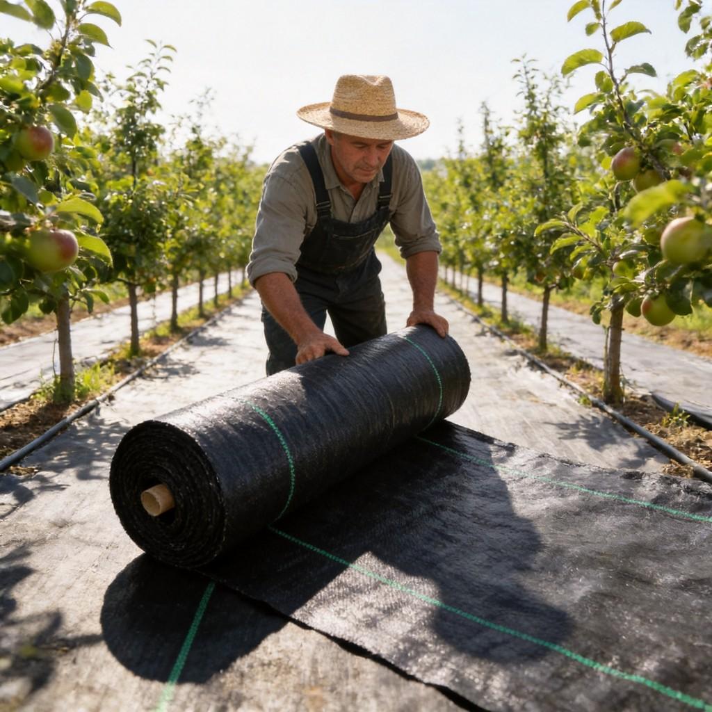Weed Barrier Fabric With Water Permeable Pe Material For Garden And Farm Use