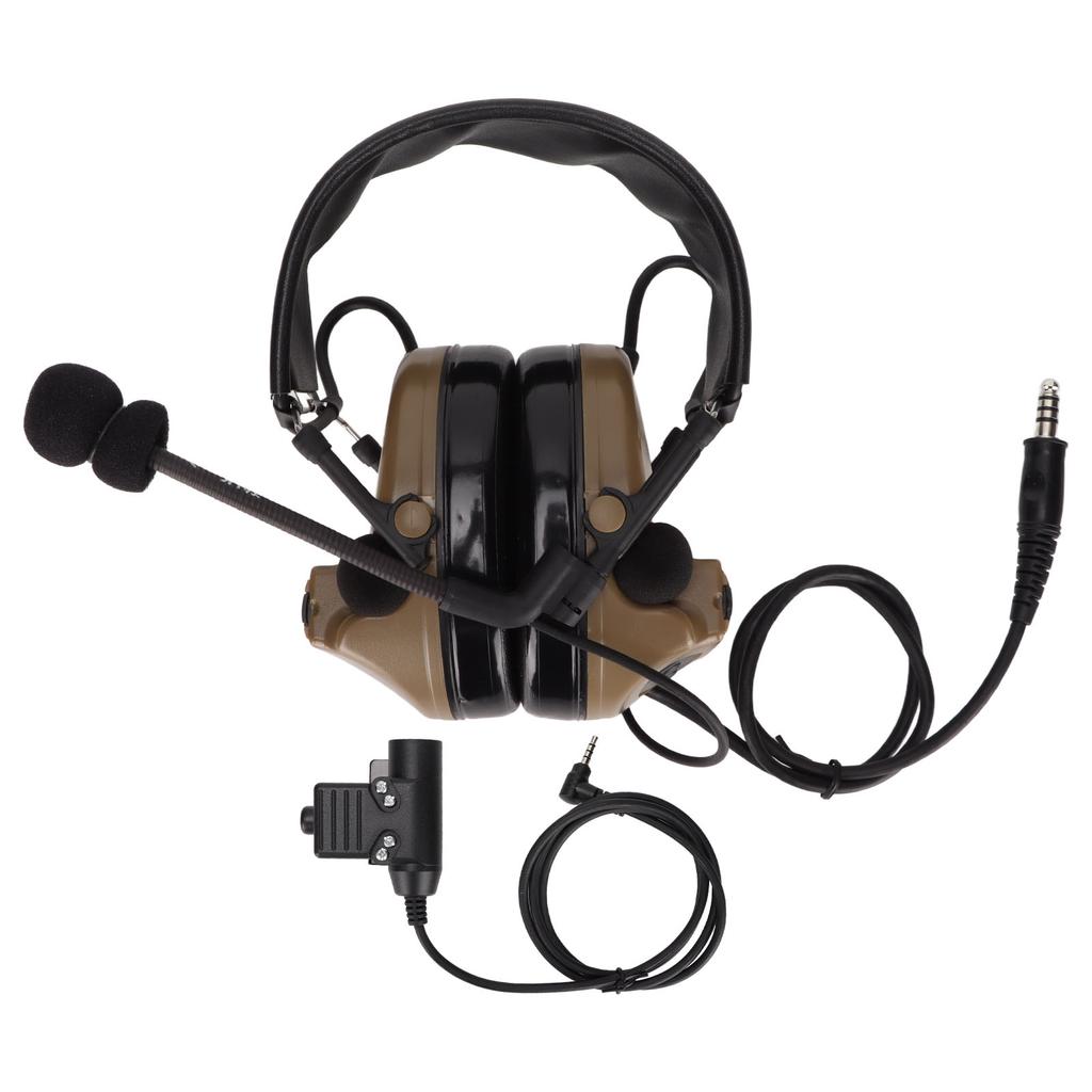 7.1mm Military Headset Professional Noise Canceling Electronic Shooting Earmuffs with U94 PTT for Yaese VX‑3R