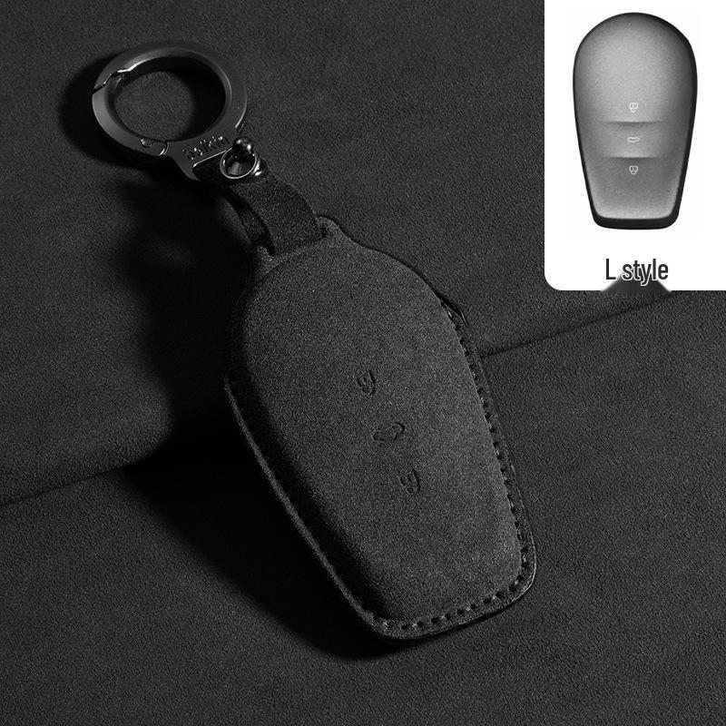 Nissan N7 Key Case: Suede Protective Shell with Buckle and Chain