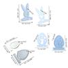 Handmade Candlestick Silicone Molds DIY Heart Rabbit Candle Holder Epoxy Casting Moulds Easter Rabbit Resin Moulds