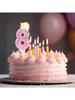 Cake Numeral Candles Birthday Candle Pink Colour Creative Candle Princess Crown Girl Happy Birthday Party Decoration
