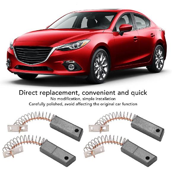 Acouto Replaceable Carbon Motor Brushes 4PCS Alternators Brush Set A647X50870 Metal Alternators Brush Set Replacement for IR IF