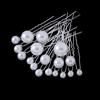 Eighteen-Piece Hairpin Set: Handmade Beaded Imitation Pearl Bridal Hair Accessories