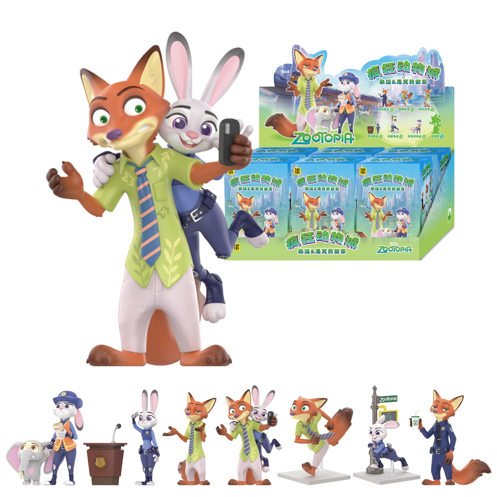 

TOP TOY Disney Zootopia Judy Nick Story Series Box of Gachapon Blind Box Figures Soft Vinyl PVC Premium Toys Birthday Present Christmas Gift &