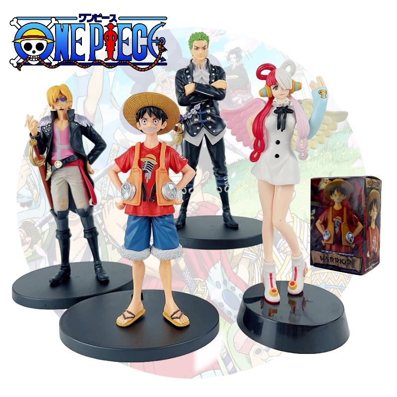 Limited Edition Red One Piece Movie Figures Monkey D. Luffy Roronoa Zoro Sanji And Usopp 18cm Pvc Toys