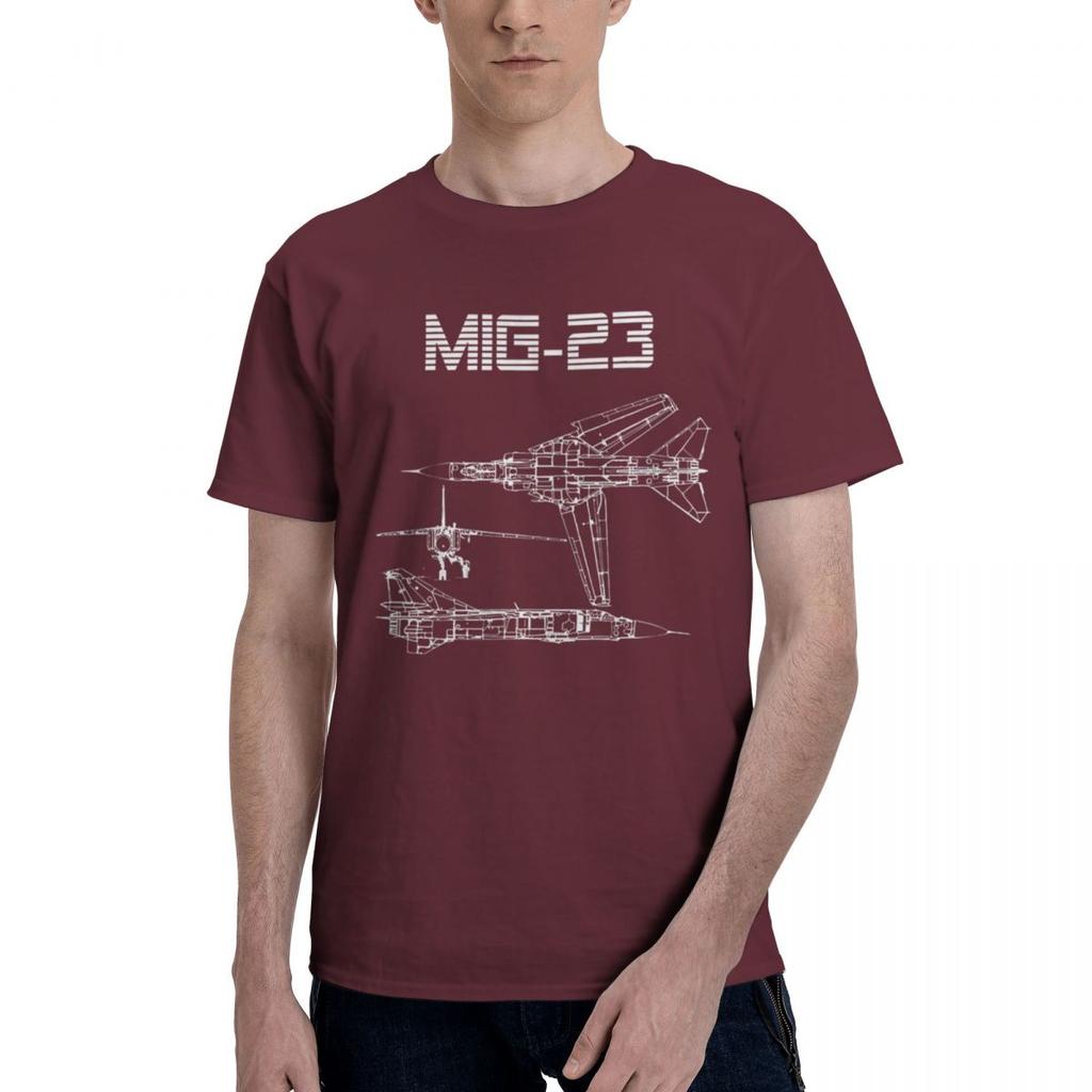 Mig23 Soviet Plane 1 100 Cotton Casual Breathable Confortable Totoro Funny TShirt For Men Man Clothes