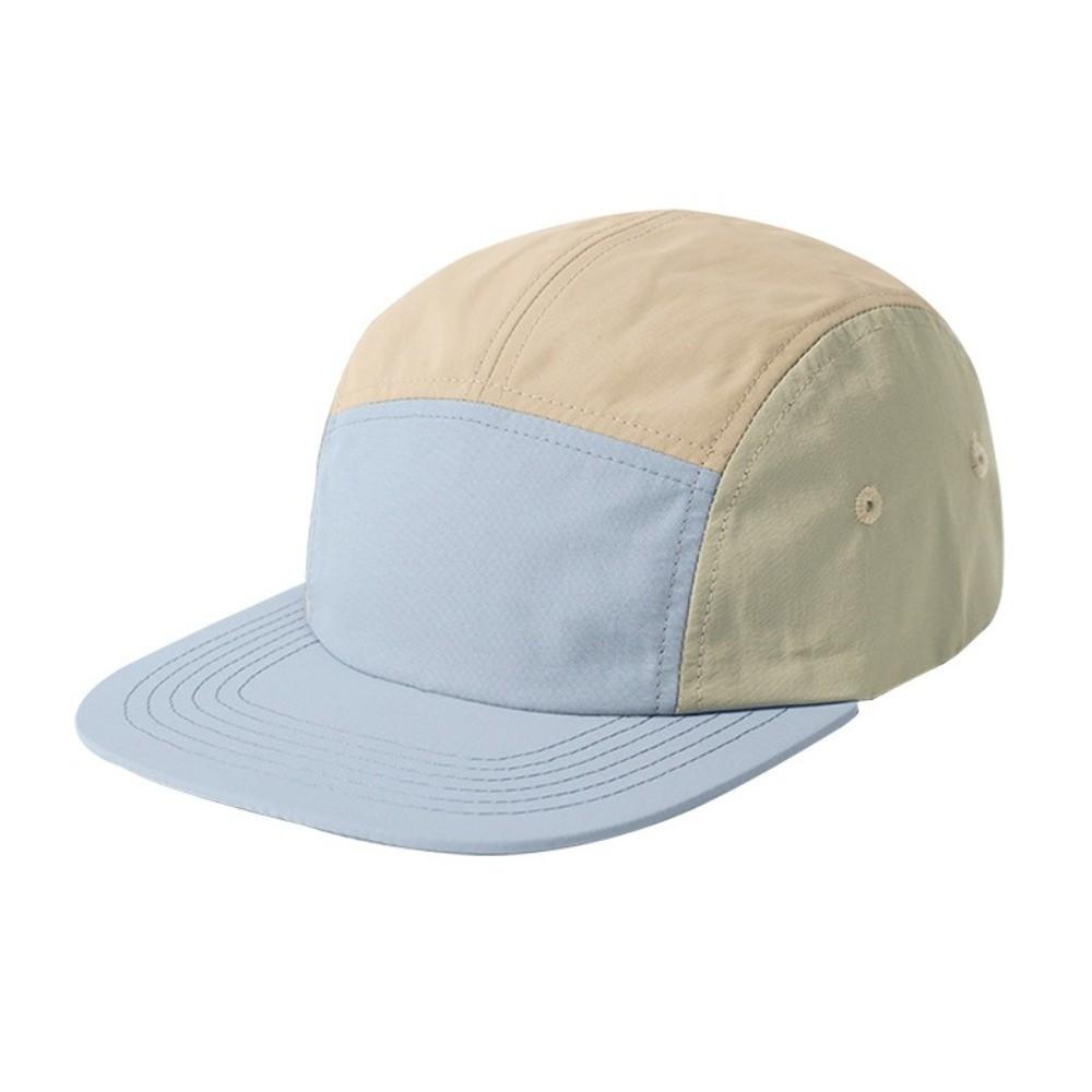 Unisex Color Matching Baseball Cap Five-panel Quick-drying Flat Brim Hat Flat Edge Breathable Snapback Cap Outdoor Hiking