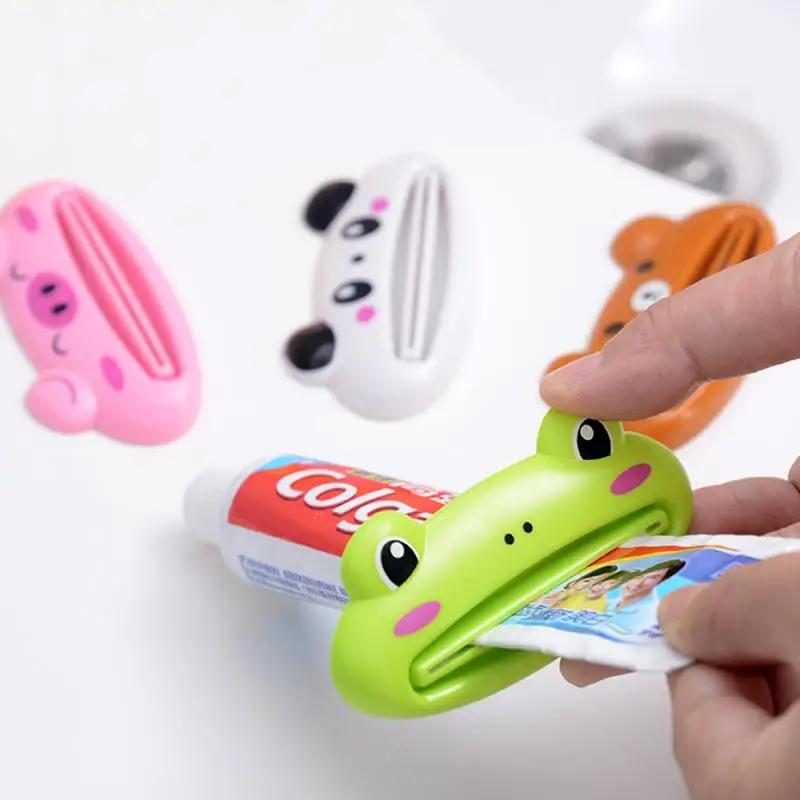 2/4/5pcs Cute Animal Multifunction Squeezer Toothpaste Squeezer Home Commodity Bathroom Tube Cartoon Toothpaste Dispenser