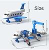 Theme Plane Model Transformation Aircraft Toy Car Multifunctional Music Simulation DIY Track Inertia Boys Children Toys Gift