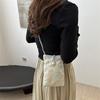 Chic 2024 Summer Small Square Shoulder Bag For Women In Black Cream Pink Green Colors