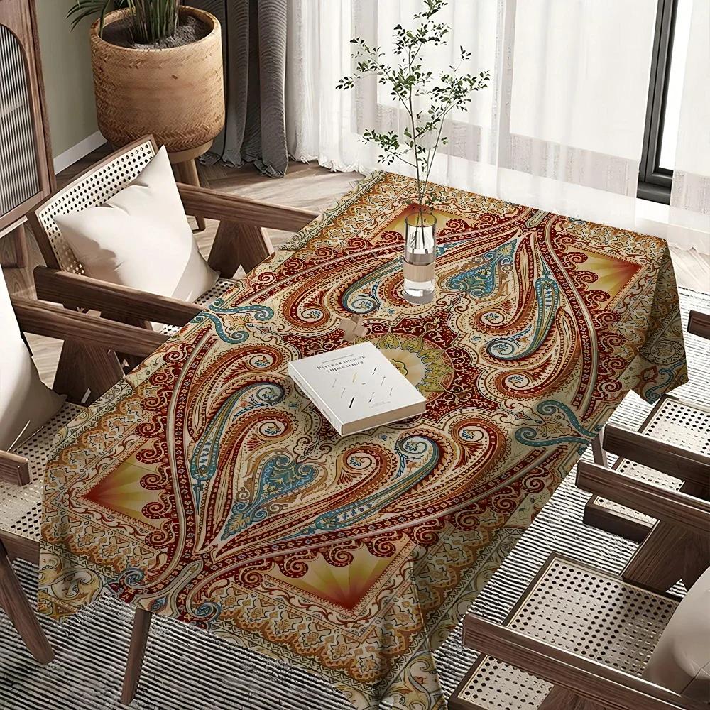 Waterdichte Boho Perzische Tafelkleed En Oliebestendig Tafelkleed Nachtkastje Stofdicht Decoratief Doek Woonkamer Koffietafelkleed 100x145cm