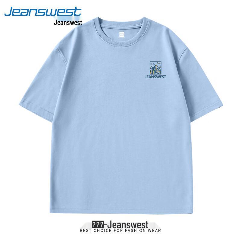 Jeanswest Herren Schwerer Baumwoll-T-Shirt Lockerer Schnitt