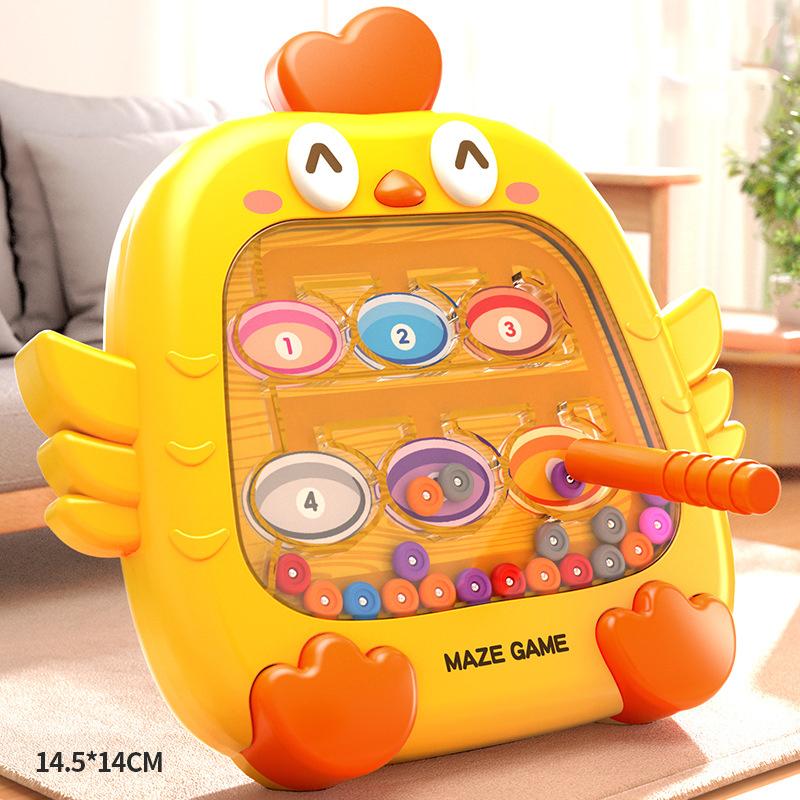 Magnetic Puzzle Game Board Pen Moving Beads Montessori Colors Sorting Number Matching Sensory Play Educational Toys for Kids