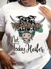Bull Head Not Today Funny Graphic Tee Womens Western T-Shirt Vintage Gift
