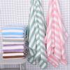 Striped Microfiber Bath Towel, Ultra Absorbent Quick Dry Towel, Lightweight Plush Towel for Beach Pool Travel And Daily Use