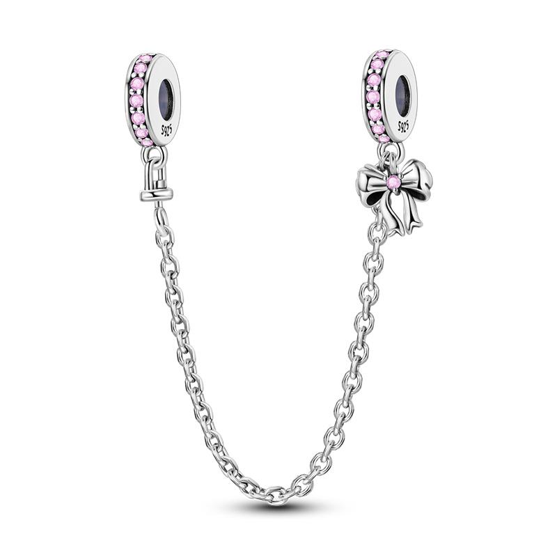 Suitable for 925 original bracelet, 925 silver safety chain series, coffee charm beads, women s 925 jewelry