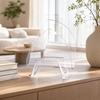 Acrylic and Metal Magazine Rack Transparent Freestanding Desktop Book Holder Sturdy