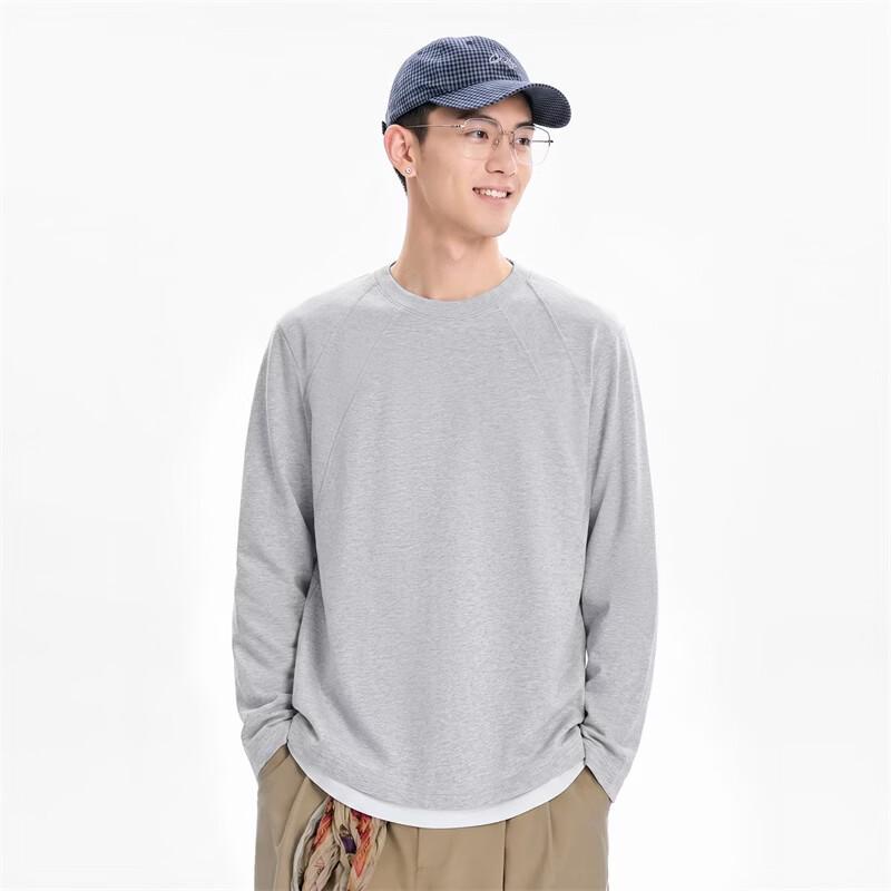 VANCL Men's Heavyweight Pure Cotton Long Sleeve T-Shirt
