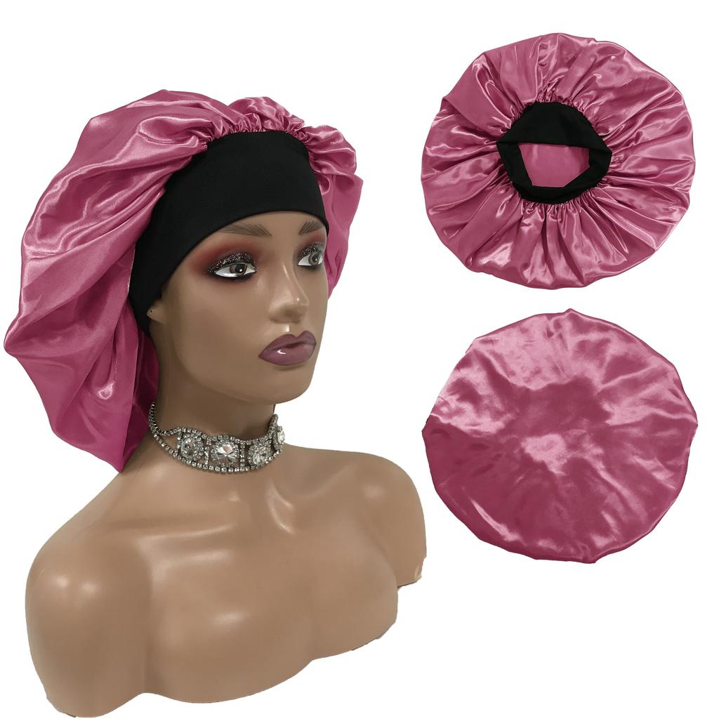 No MOQ Factory Luxury Designer Satin Hair Sleep Bonnets Bonnet
