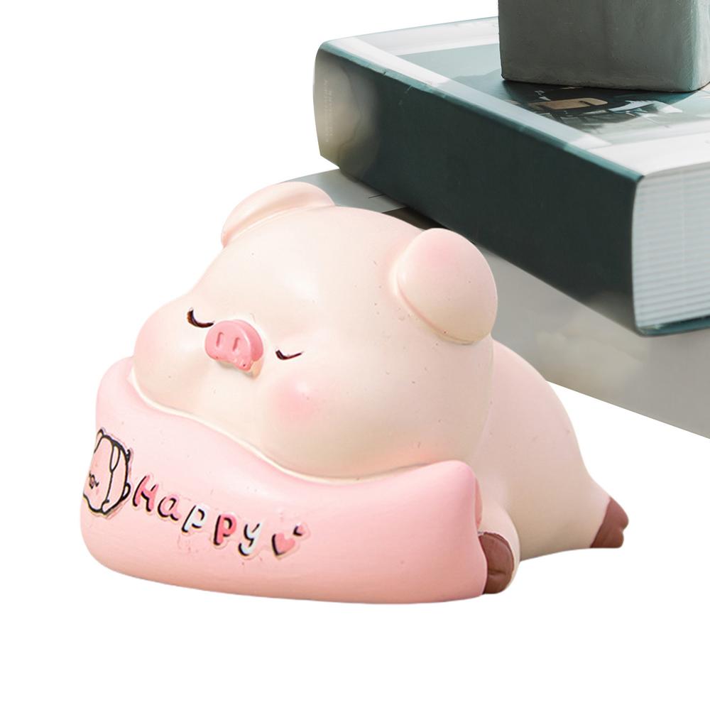 

Украшение для приборной панели автомобиля, настольные скульптуры маленьких свиней, скульптуры из смолы для приборной панели автомобиля, статуэтка животного из смолы для спальни, домашнего стола, спальни