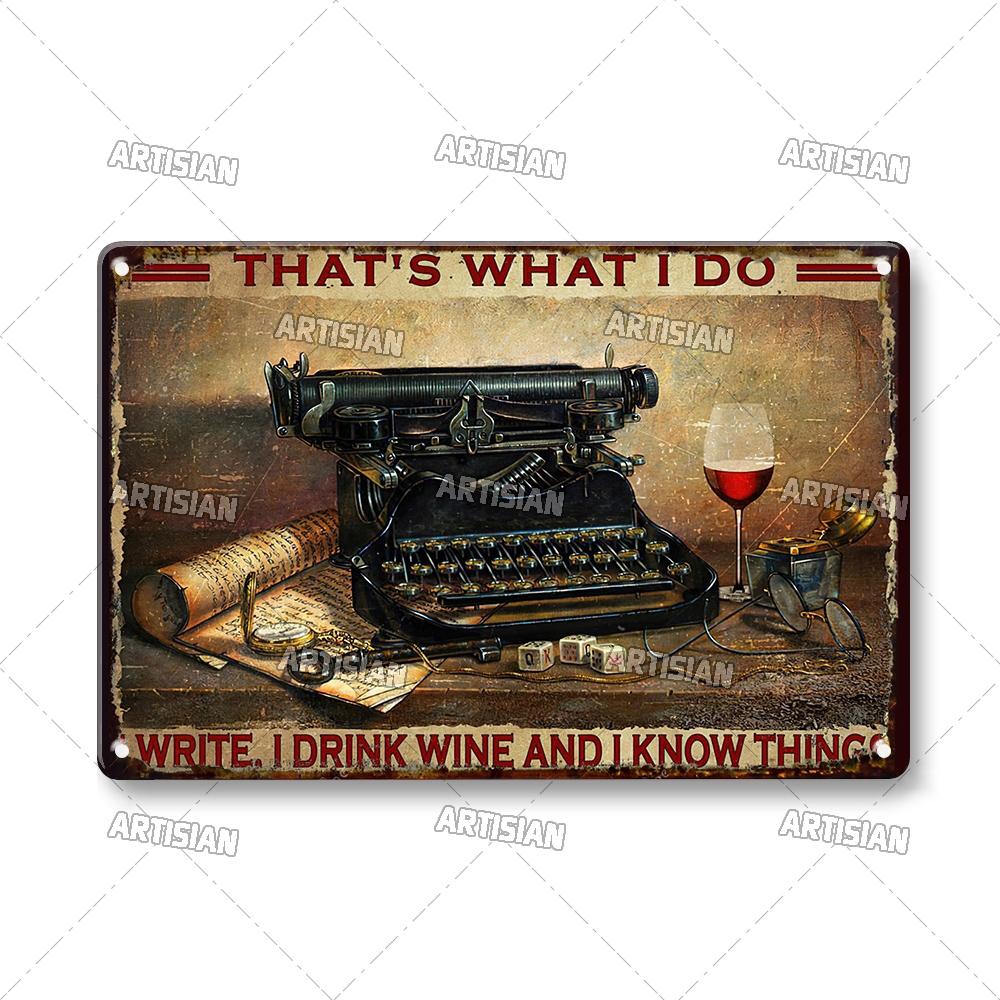 Artisian Job Work Metal Plaque Shoemaker Tin Sign Barista Hairstylist Luthier Painter Chef Decorative PlateWall Decor Garage Bar