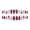 Nail art, French polka dot bow girl style long almond-shaped nail wear