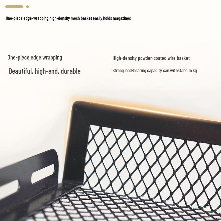 Newspaper & Magazine Display Stand with Brochure Holder for Office Organization and Storage
