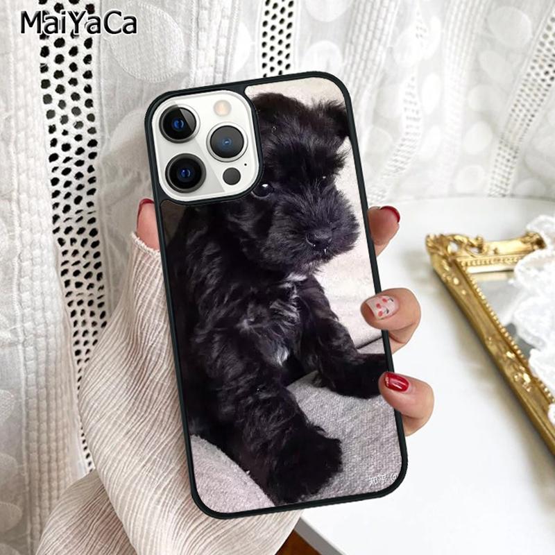 Lovely Dogs Schnauzer Phone Case Cover For iPhone 17 Air 16 16e 15 plus 11 12 13 14 pro max shell coque
