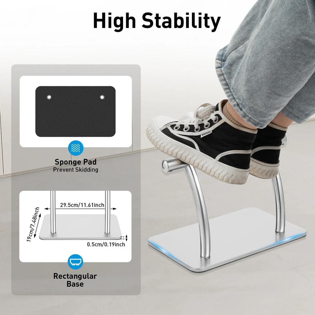 Barber Shop Stainless Steel Pedals, Barber Chair Floor Pedals Thickened Chassis, Removable Tripod Hair Chair Accessories