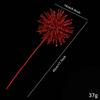 Plastic Christmas Artificial Flowers 45cm Glitter Glitter Fake Flower DIY Simulated Xmas Decorative Flowers Christmas Decor