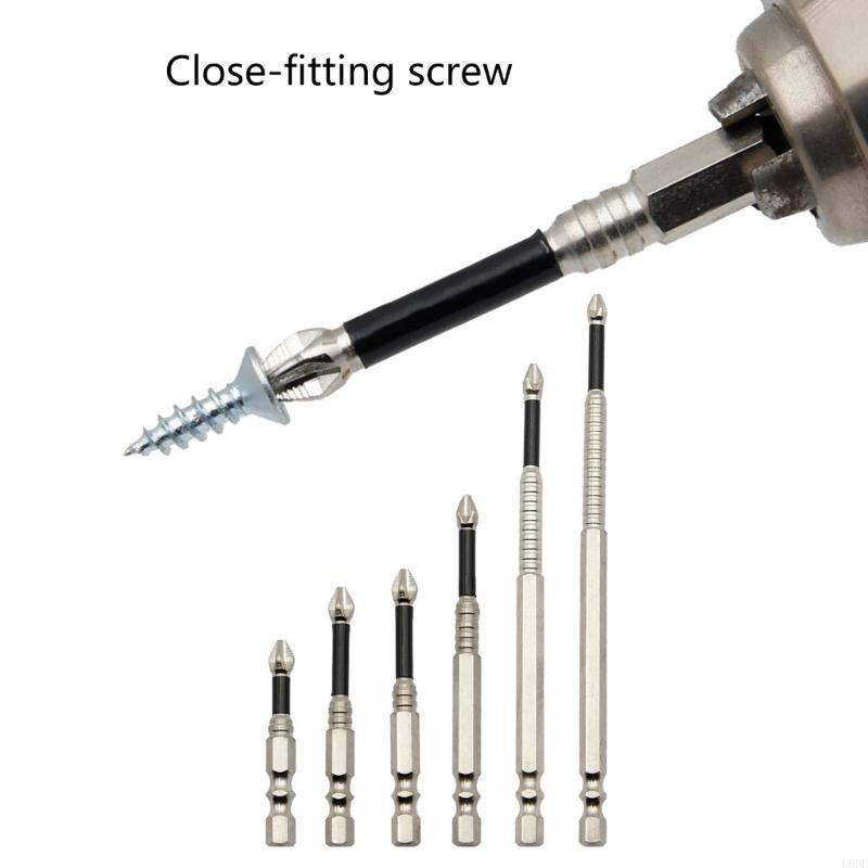 6Pcs Alloy Steel NonSlip Long Drill Bits 50-150mm Impact Driver Bit Set With Impact Resistance Waterproof Bits